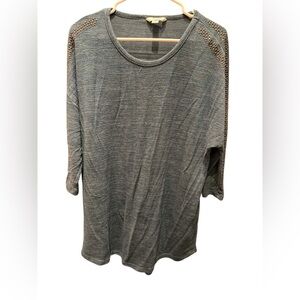 Cellbes Woman Knit Top in Heather Blue LARGE